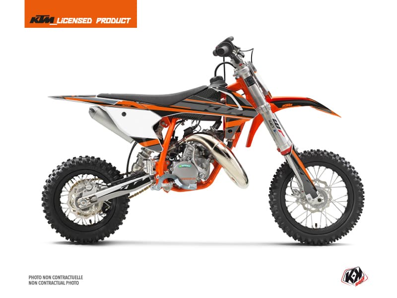 deko-set moto-cross breakout ktm 50 sx schwarz orange