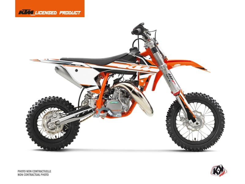 deko-set moto-cross breakout ktm 50 sx orange weiß