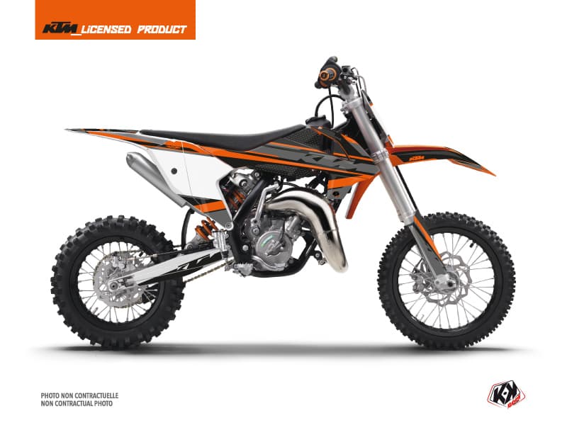 deko-set moto-cross breakout ktm 65 sx schwarz orange