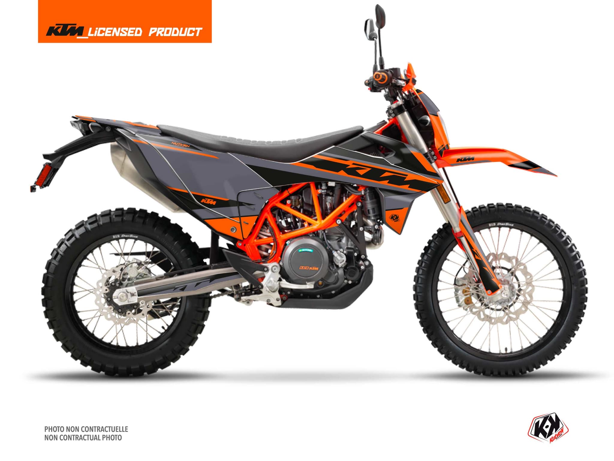 kit graphique moto ktm enduro 690 r breakout gris  