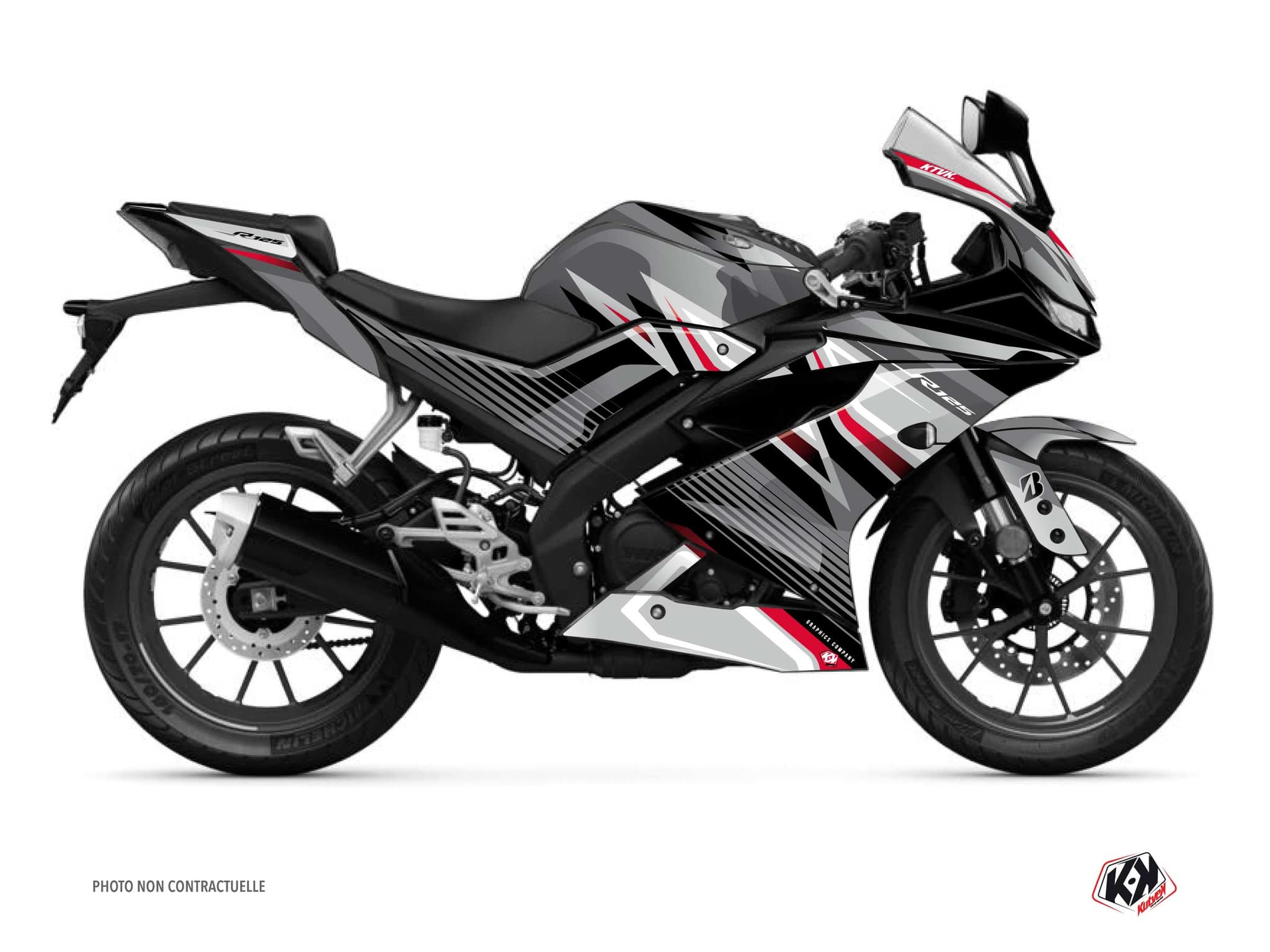 Kit graphique Moto Brisk Yamaha R125 Noir | Yamaha | Kutvek