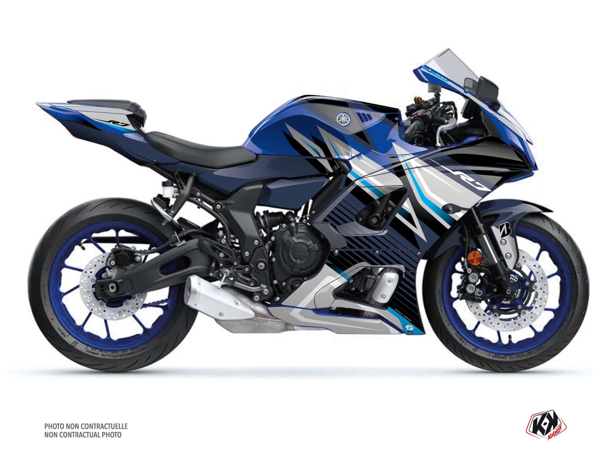 Kit graphique Moto Brisk Yamaha R7 Bleu | Yamaha | Kutvek