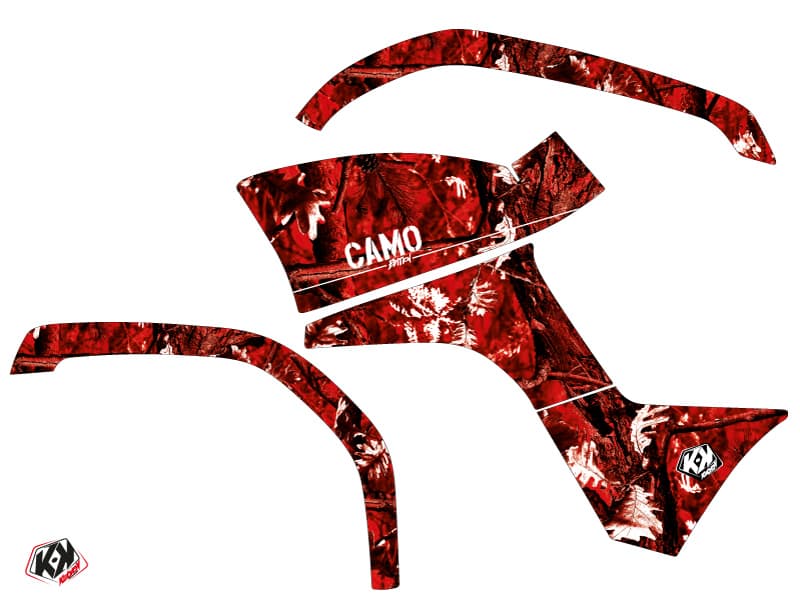 kit graphique quad yamaha grizzly 125 camo rouge | Yamaha | Kutvek - View 2