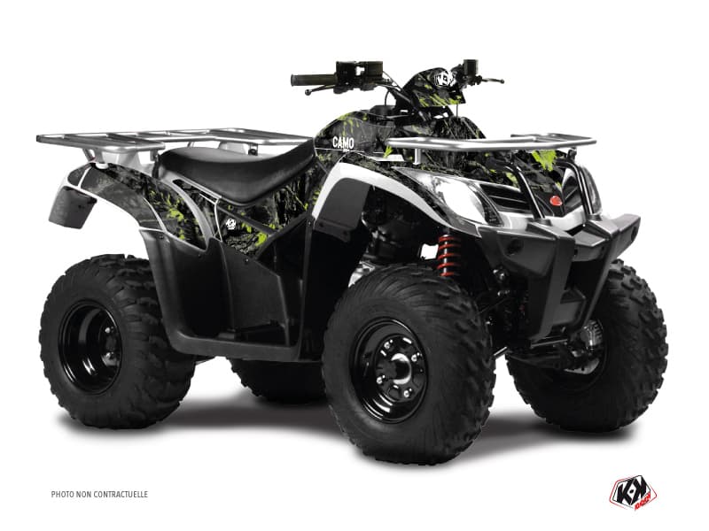 kit graphique quad kymco mxu 300 camo noir-vert  