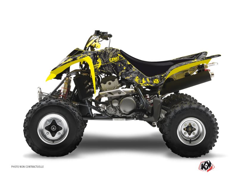 kit graphique quad suzuki ltz 250 camo noir-jaune  