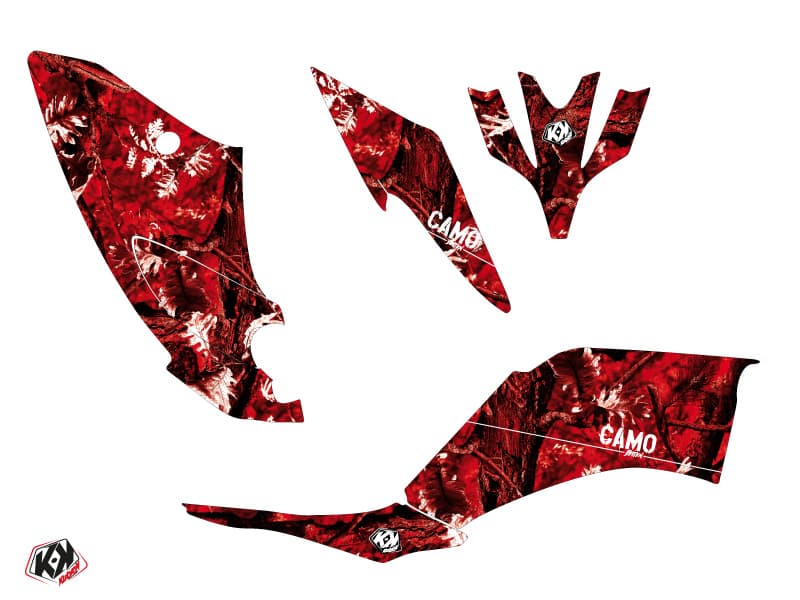 kit graphique quad yamaha raptor 250 camo rouge | Yamaha | Kutvek - View 2