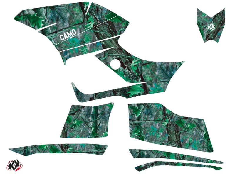 kit graphique quad yamaha grizzly 300 camo vert | Yamaha | Kutvek - View 2
