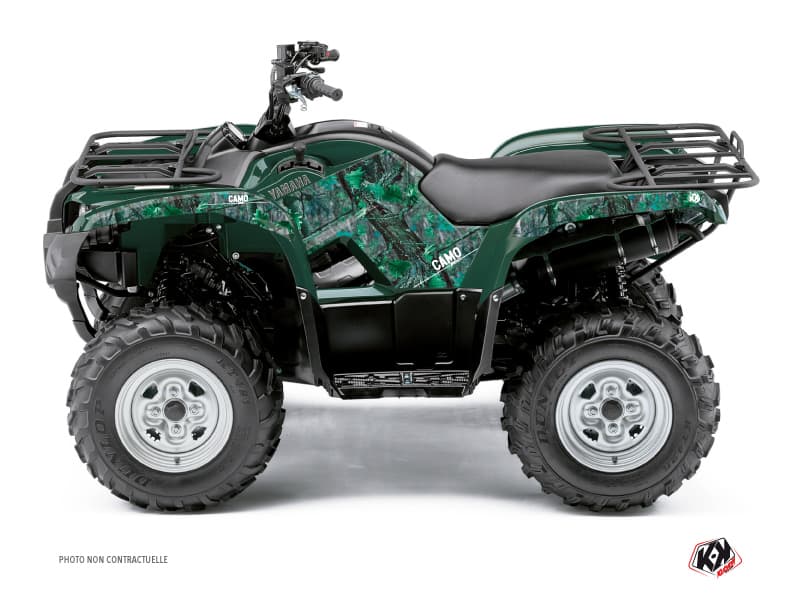 kit graphique quad yamaha grizzly 300 camo vert  