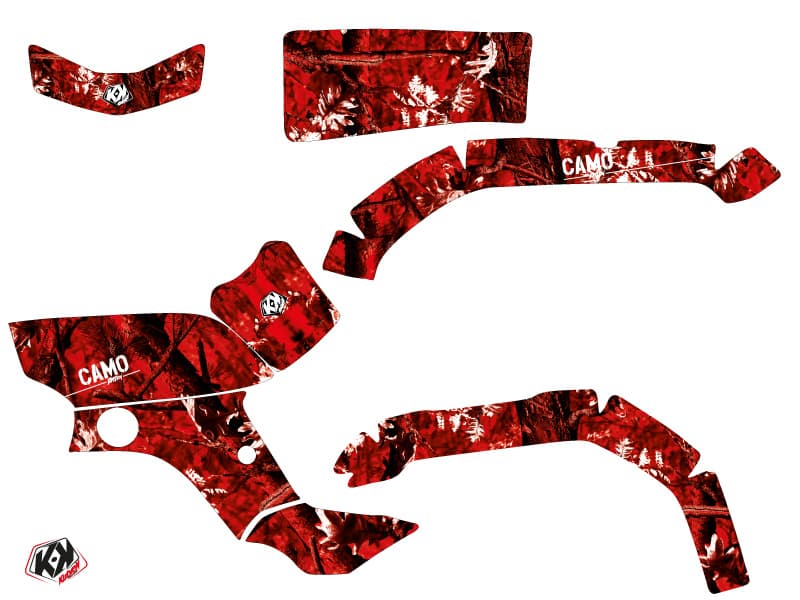 kit graphique quad yamaha grizzly 350 camo rouge | Yamaha | Kutvek - View 2