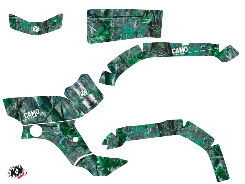 kit graphique quad yamaha grizzly 350 camo vert | Yamaha | Kutvek - View 2