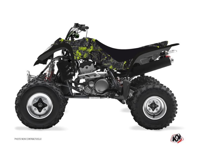 kit graphique quad kawasaki kfx 400 camo noir-vert  