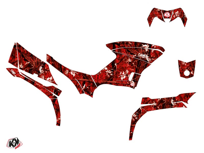 kit graphique quad yamaha kodiak 450 camo rouge | Yamaha | Kutvek - View 2