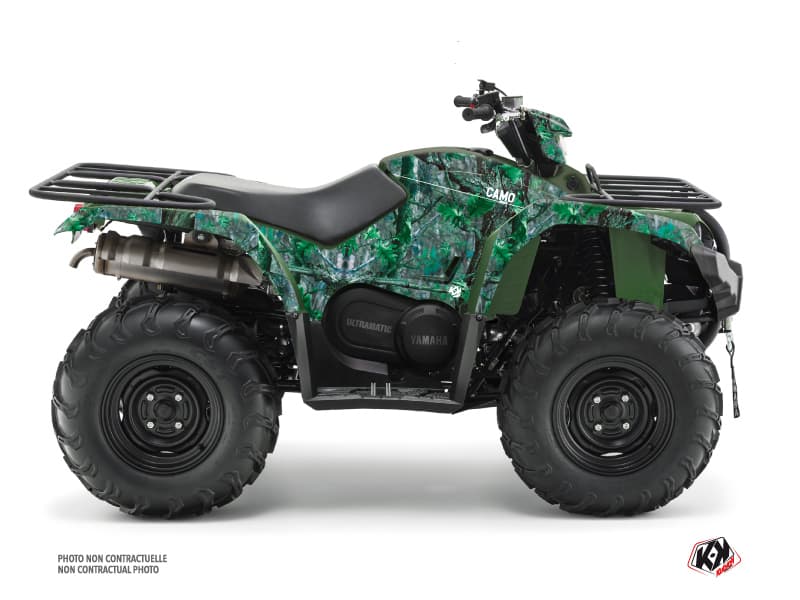 kit graphique quad yamaha kodiak 450 camo vert  