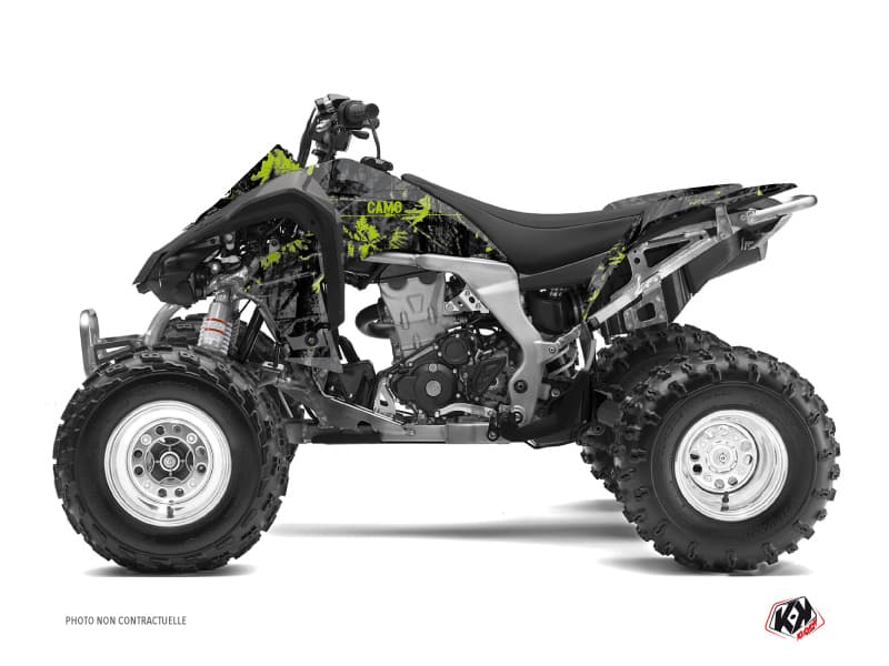kit graphique quad kawasaki kfx 450 camo noir-vert  