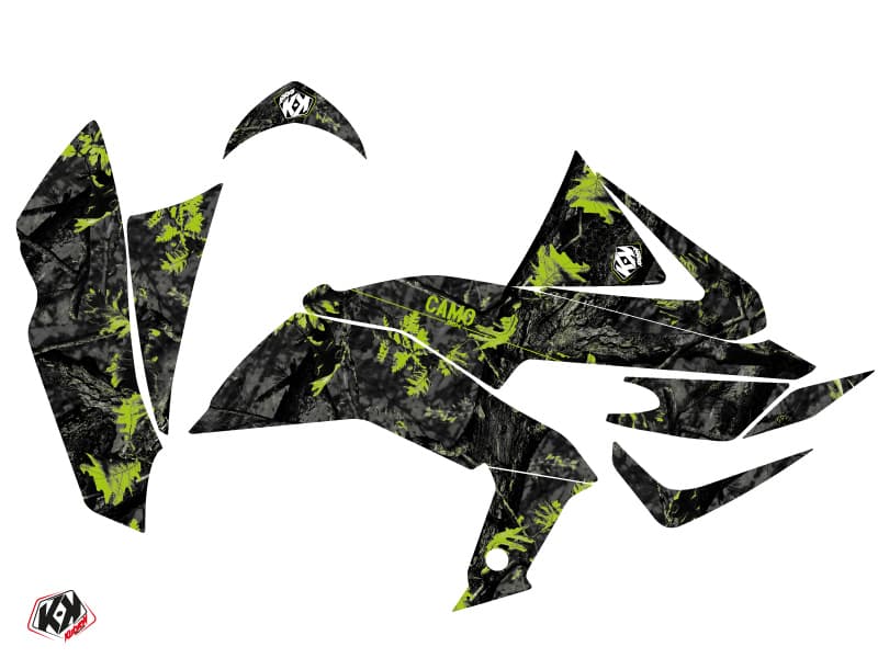 kit graphique quad kawasaki kfx 450 camo noir-vert | Kawasaki | Kutvek - View 2