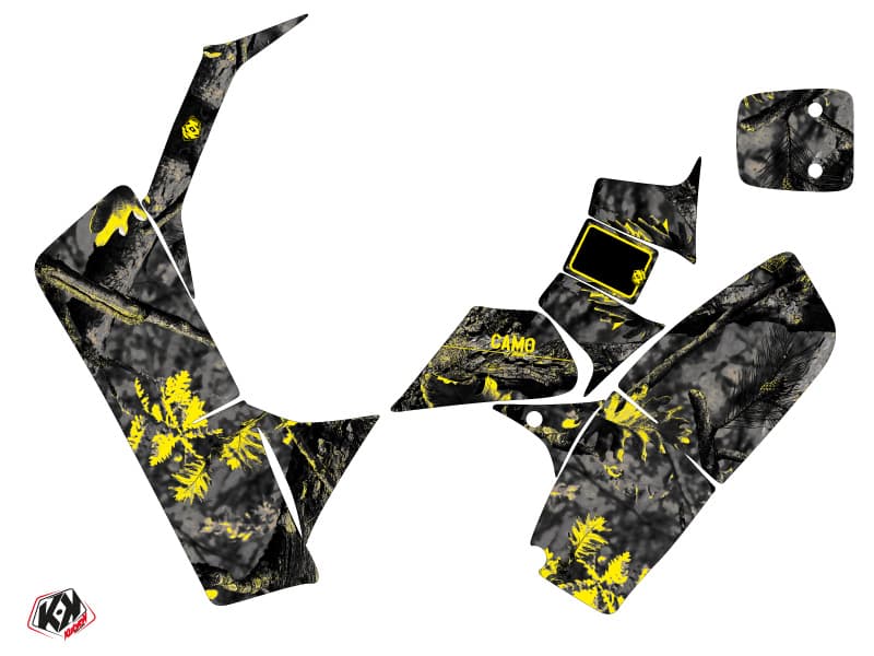 Kit graphique Quad Camo Suzuki 50 LT Noir Jaune | Suzuki | Kutvek - View 2
