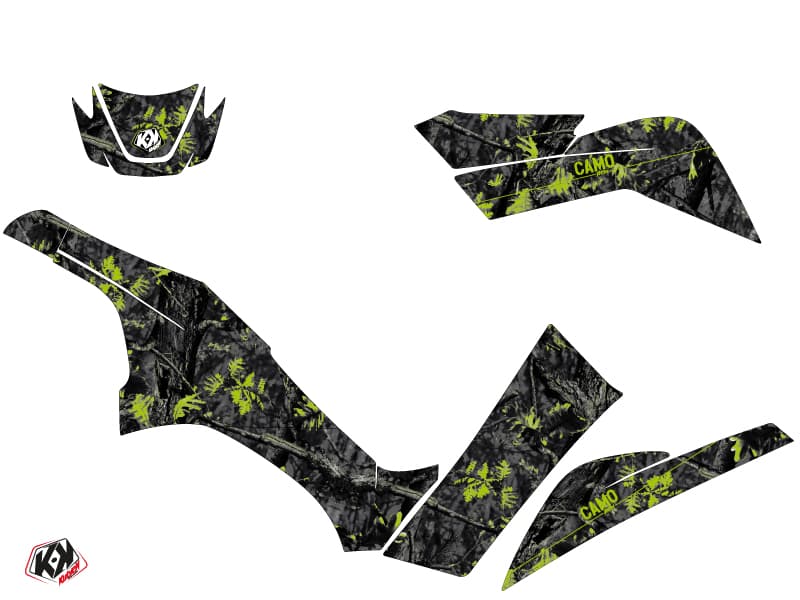 kit graphique quad kawasaki kvf 650 camo noir-vert | Kawasaki | Kutvek - View 2
