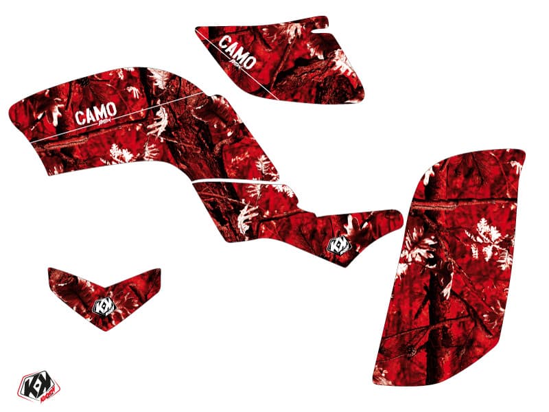 Kit graphique Quad Camo Yamaha 660 Raptor Rouge | Yamaha | Kutvek - View 2