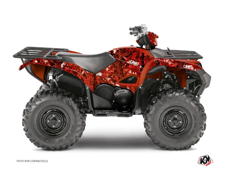 Yamaha 700-708 Grizzly ATV Camo Graphic Kit Red