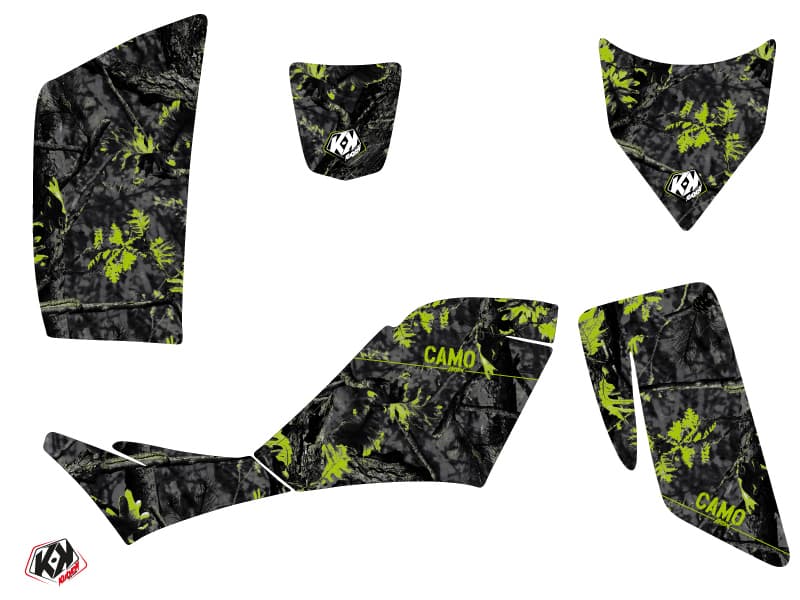 Kit graphique Quad Camo Kawasaki 700 KFX Noir Vert | Kawasaki | Kutvek - View 2