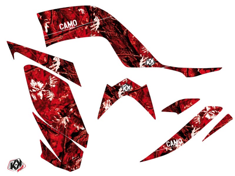 Kit graphique Quad Camo Yamaha 700 Raptor Rouge | Yamaha | Kutvek - View 2