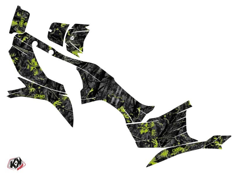 kit graphique quad kawasaki kvf 750 camo noir-vert | Kawasaki | Kutvek - View 2