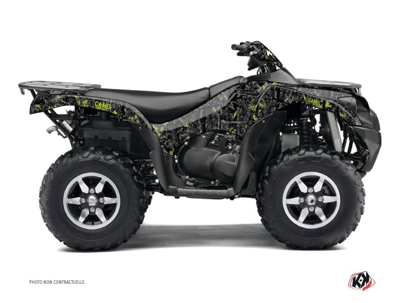 kit graphique quad kawasaki kvf 750 camo noir-vert  