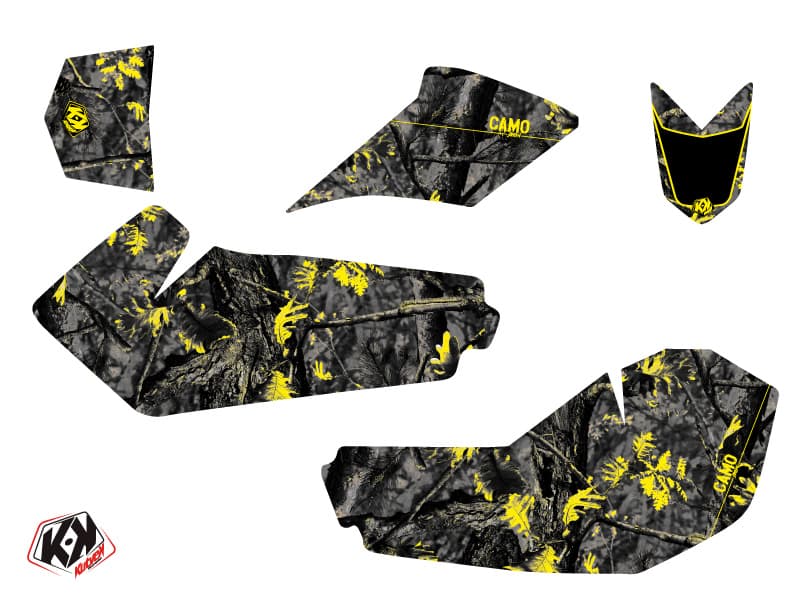 Suzuki 90 LTZ ATV Camo Graphic Kit Black Yellow | Suzuki | Kutvek - View 2