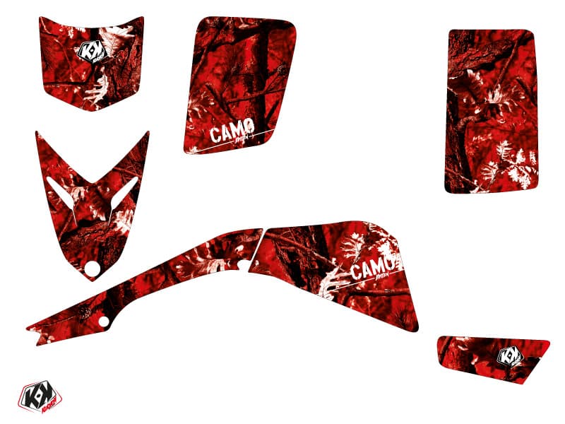 kit graphique quad yamaha blaster 200 camo rouge | Yamaha | Kutvek - View 2