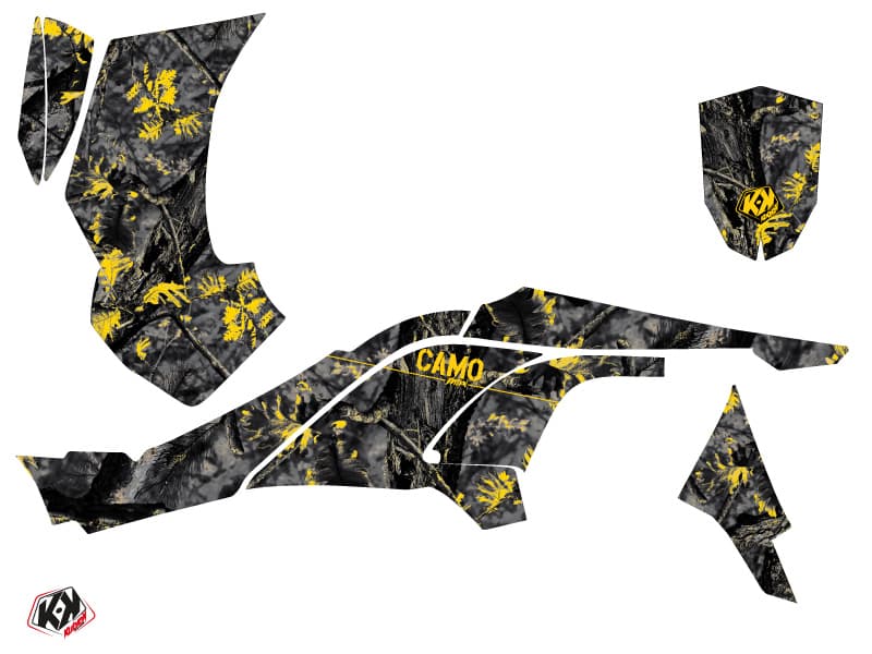kit graphique quad can-am ds 450 camo noir-jaune | Can am | Kutvek - View 2