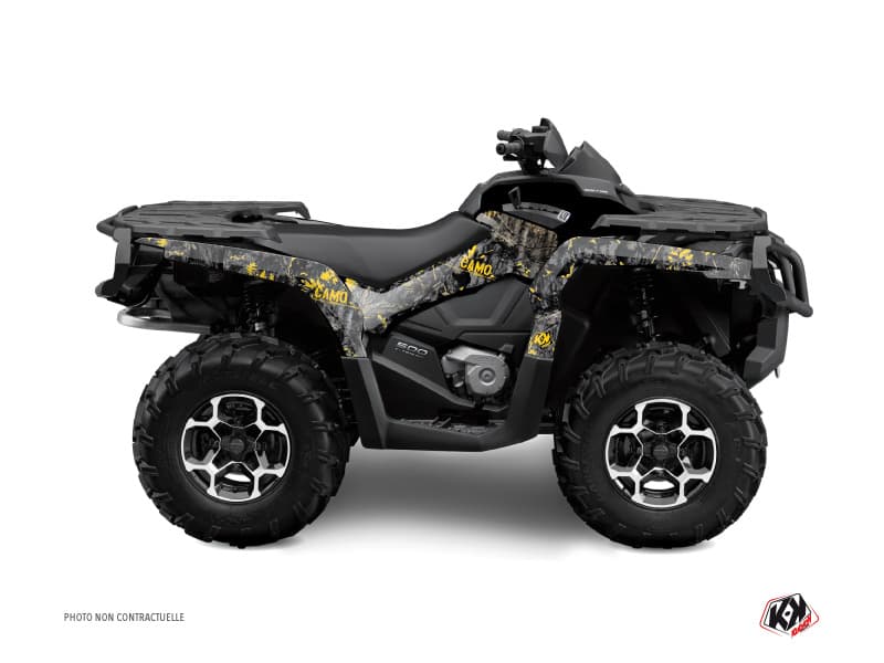 kit decorativo quad camo can am outlander 1000 nero giallo | Can am | Kutvek