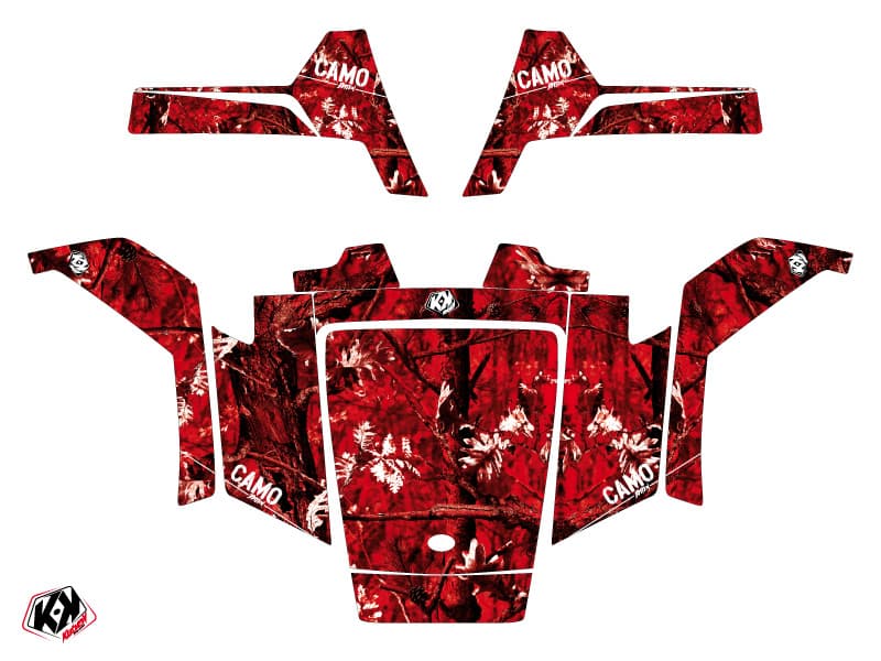 kit graphique ssv polaris rzr 170 camo rouge | Polaris | Kutvek - View 2