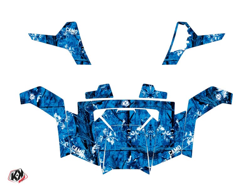 kit graphique ssv polaris rzr 570 camo bleu | Polaris | Kutvek - View 2