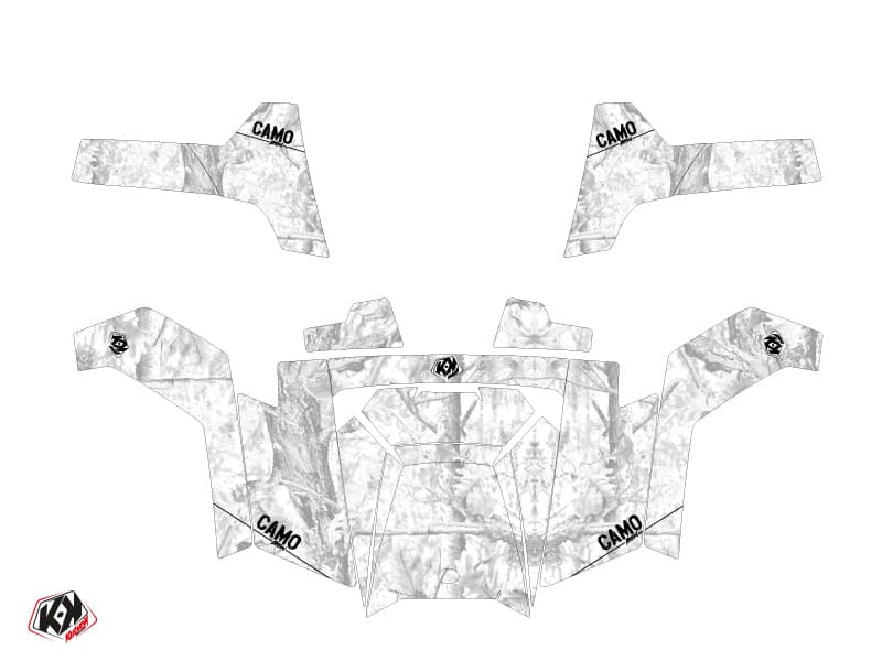 kit graphique ssv polaris rzr 800 camo blanc | Polaris | Kutvek - View 2