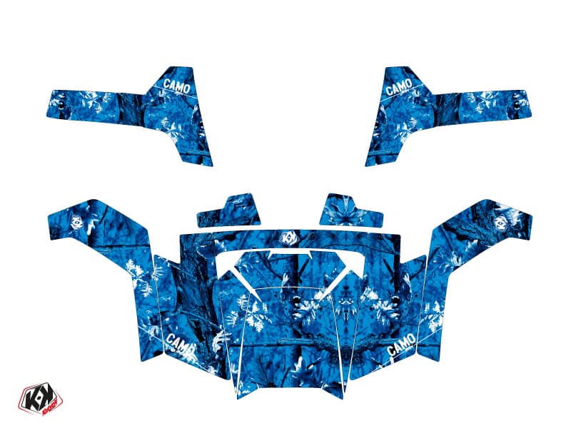 kit graphique ssv polaris rzr 800 camo bleu | Polaris | Kutvek - View 2