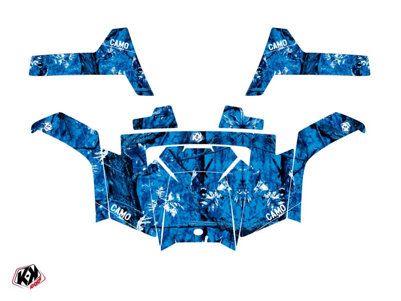 kit graphique ssv polaris rzr s 800 camo bleu | Polaris | Kutvek - View 2
