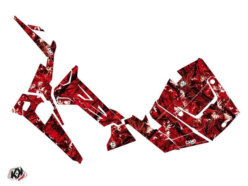kit graphique ssv polaris rzr 900 camo rouge | Polaris | Kutvek - View 2
