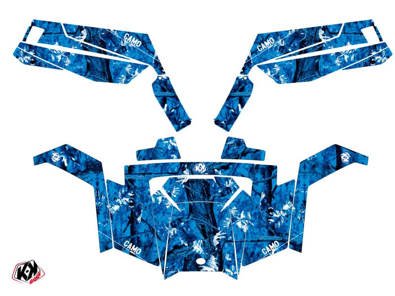kit graphique ssv polaris rzr xp 900 camo bleu | Polaris | Kutvek - View 2