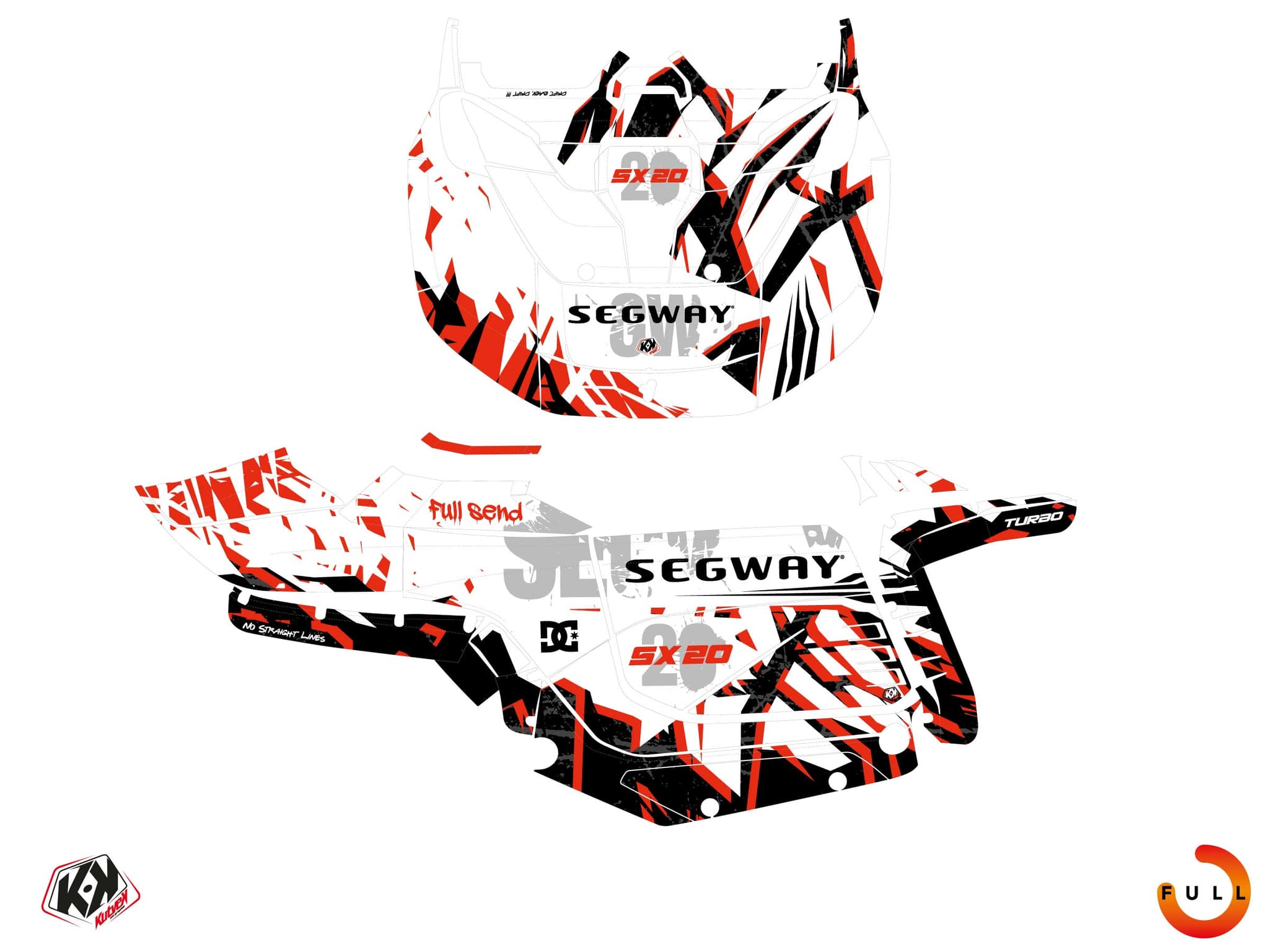 Graphic Kit Carson White UTV Segway Super Villain SX20 | Segway | Kutvek - View 6