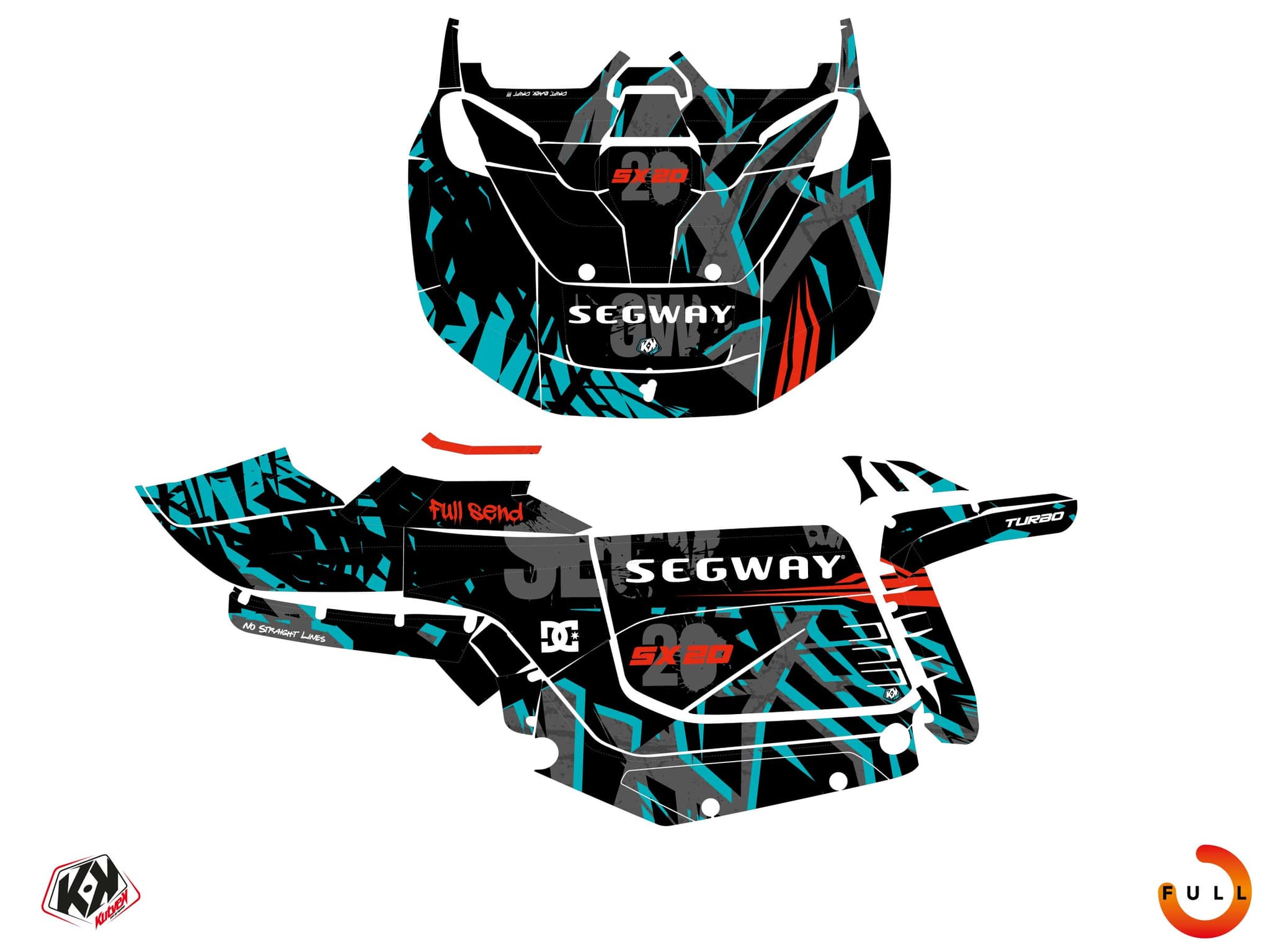 Graphic Kit Carson White UTV Segway Super Villain SX20 | Segway | Kutvek - View 4