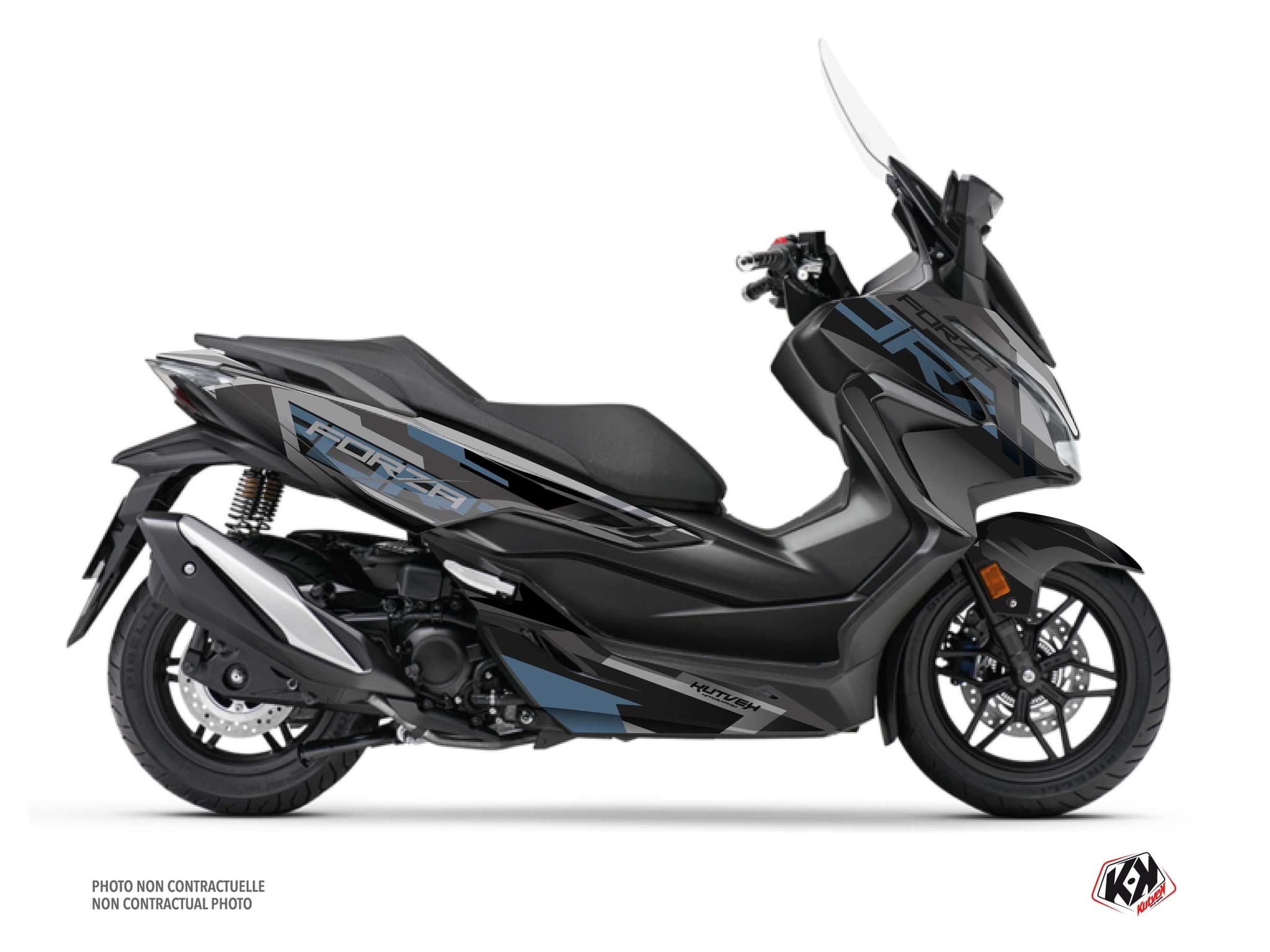 Kit Graphique Maxiscooter Challenge Honda Forza 350 Noir