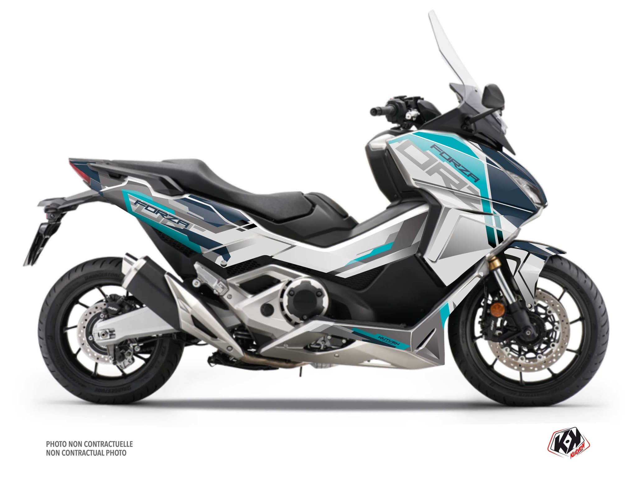 kit graphique maxi-scooter honda forza 750 challenge gris  