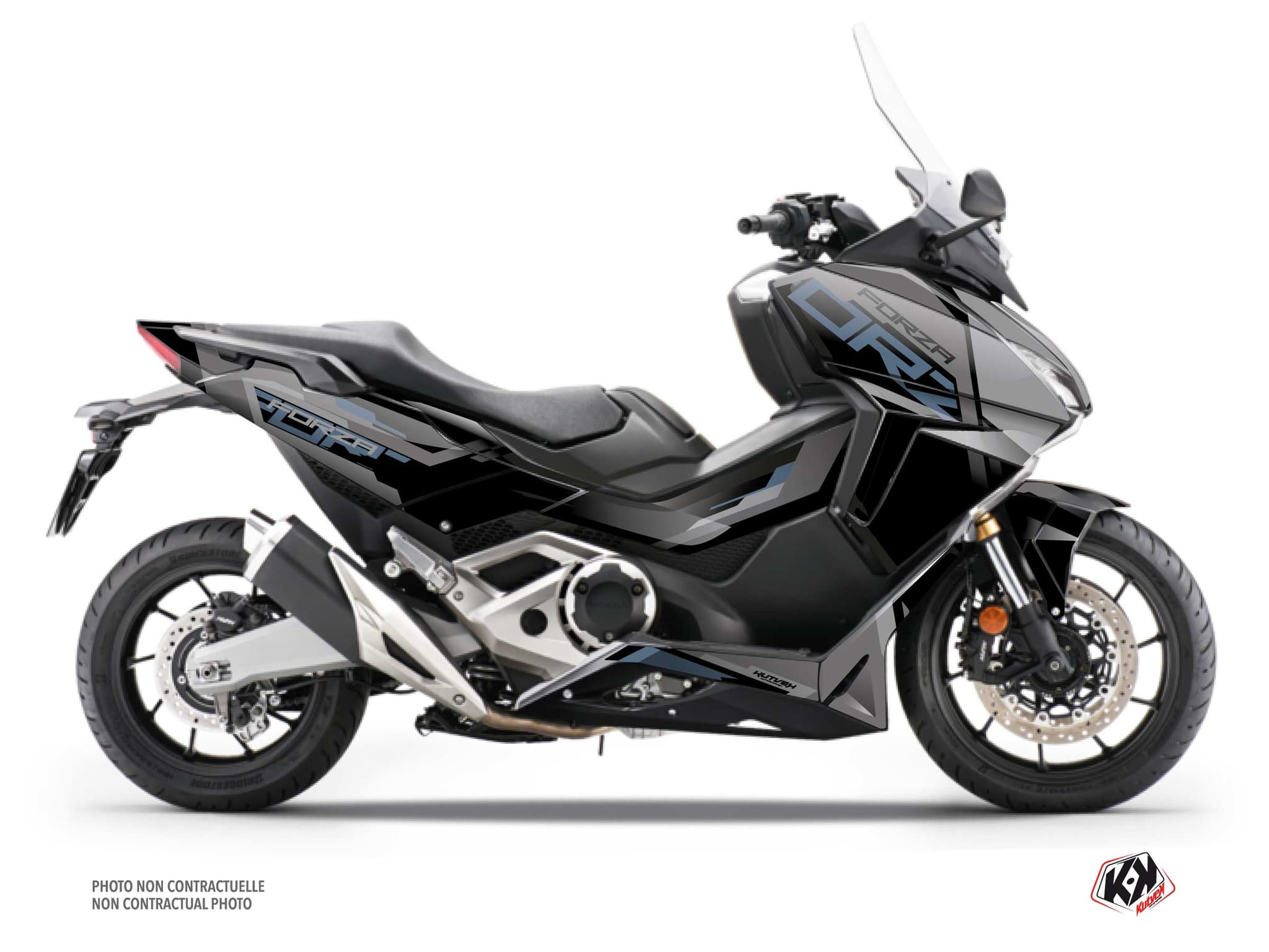kit graphique maxi-scooter honda forza 750 challenge noir  