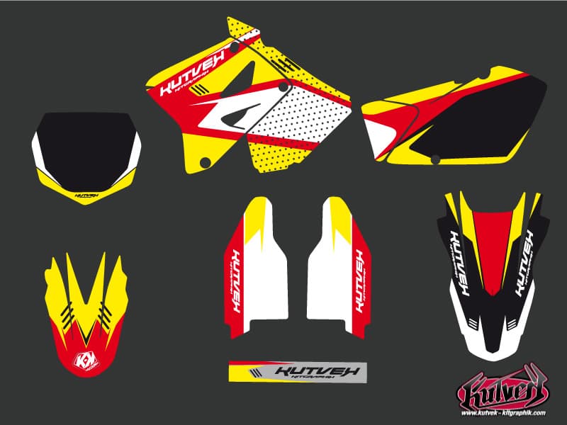 deko-set moto-cross suzuki rm 125 chrono rot | Suzuki | Kutvek - View 2