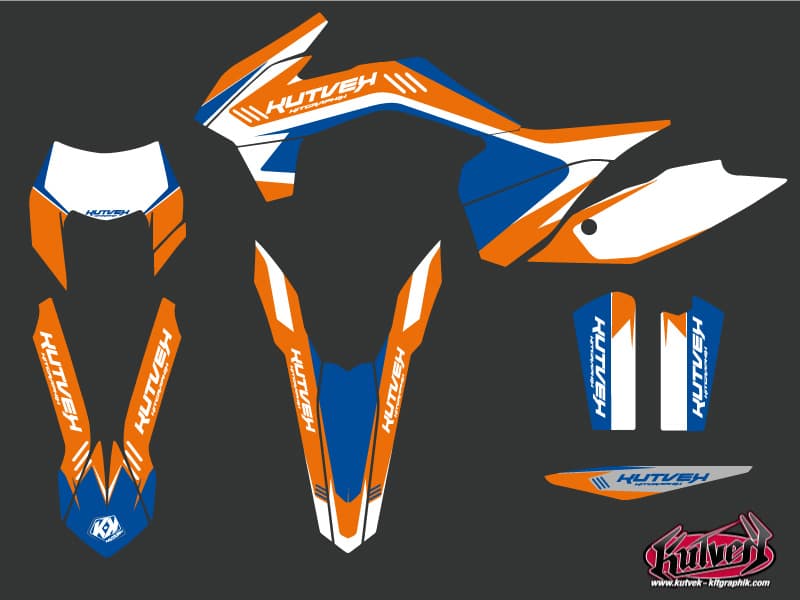 deko-set moto-cross chrono ktm exc-excf blau | KTM | Kutvek - View 2