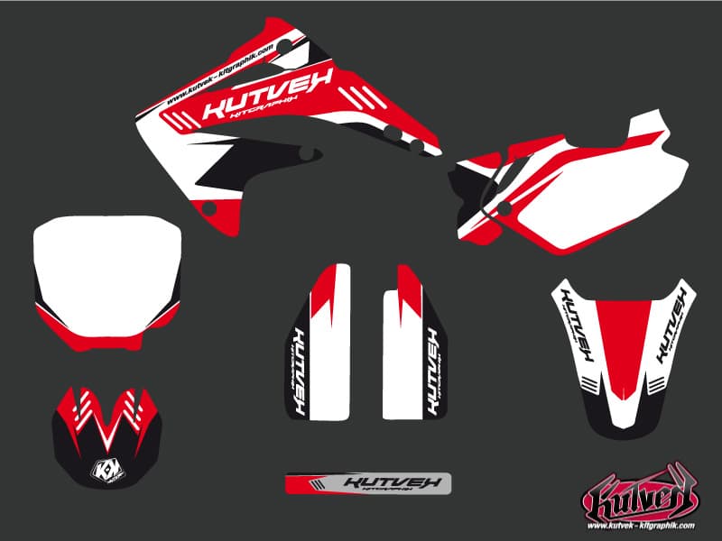 Kit graphique Moto Cross Chrono Honda 85 CR Noir | Honda | Kutvek - View 2