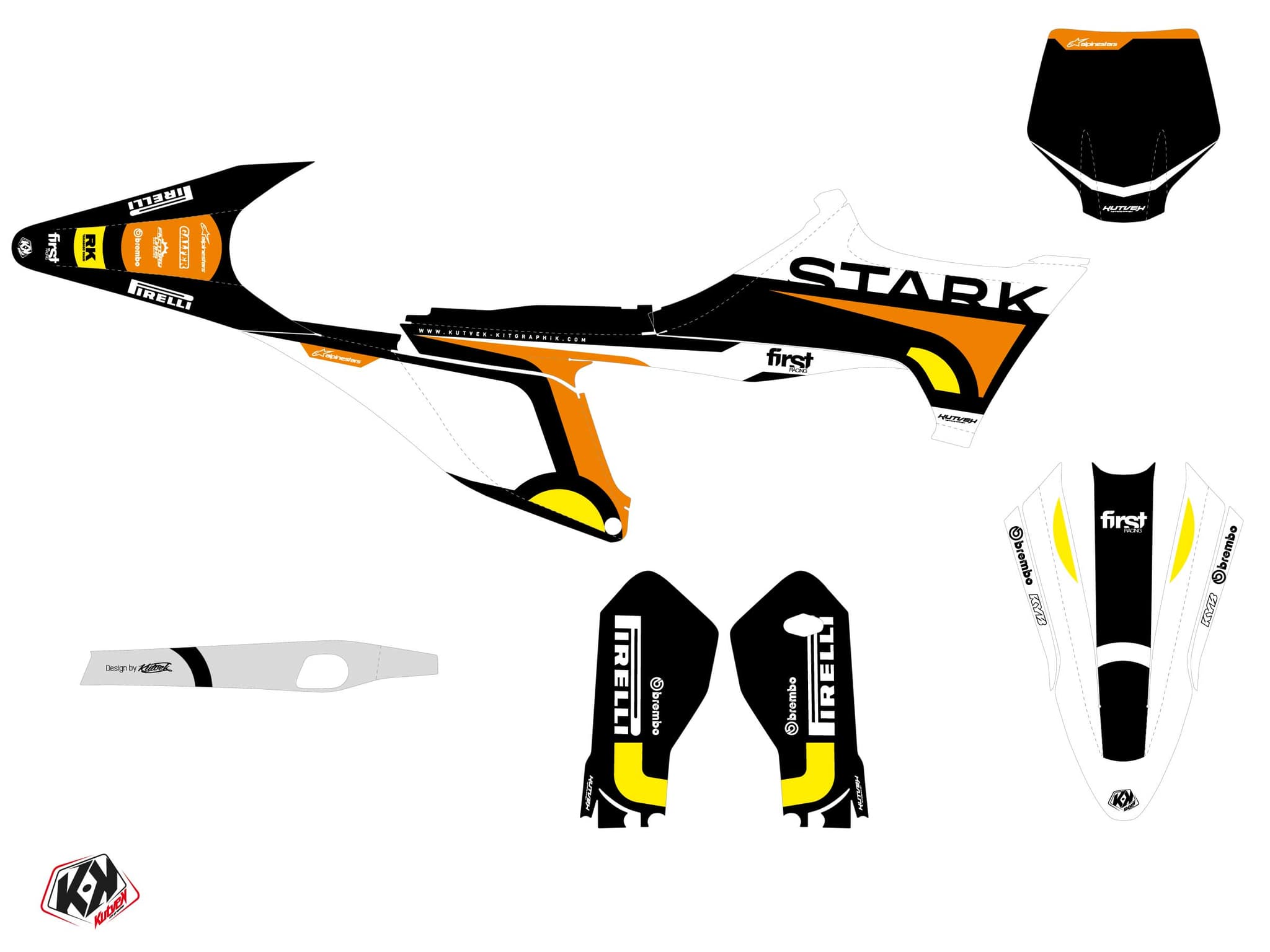 kit graphique motocross stark future varg cirkle blanc | Stark Future | Kutvek - View 2