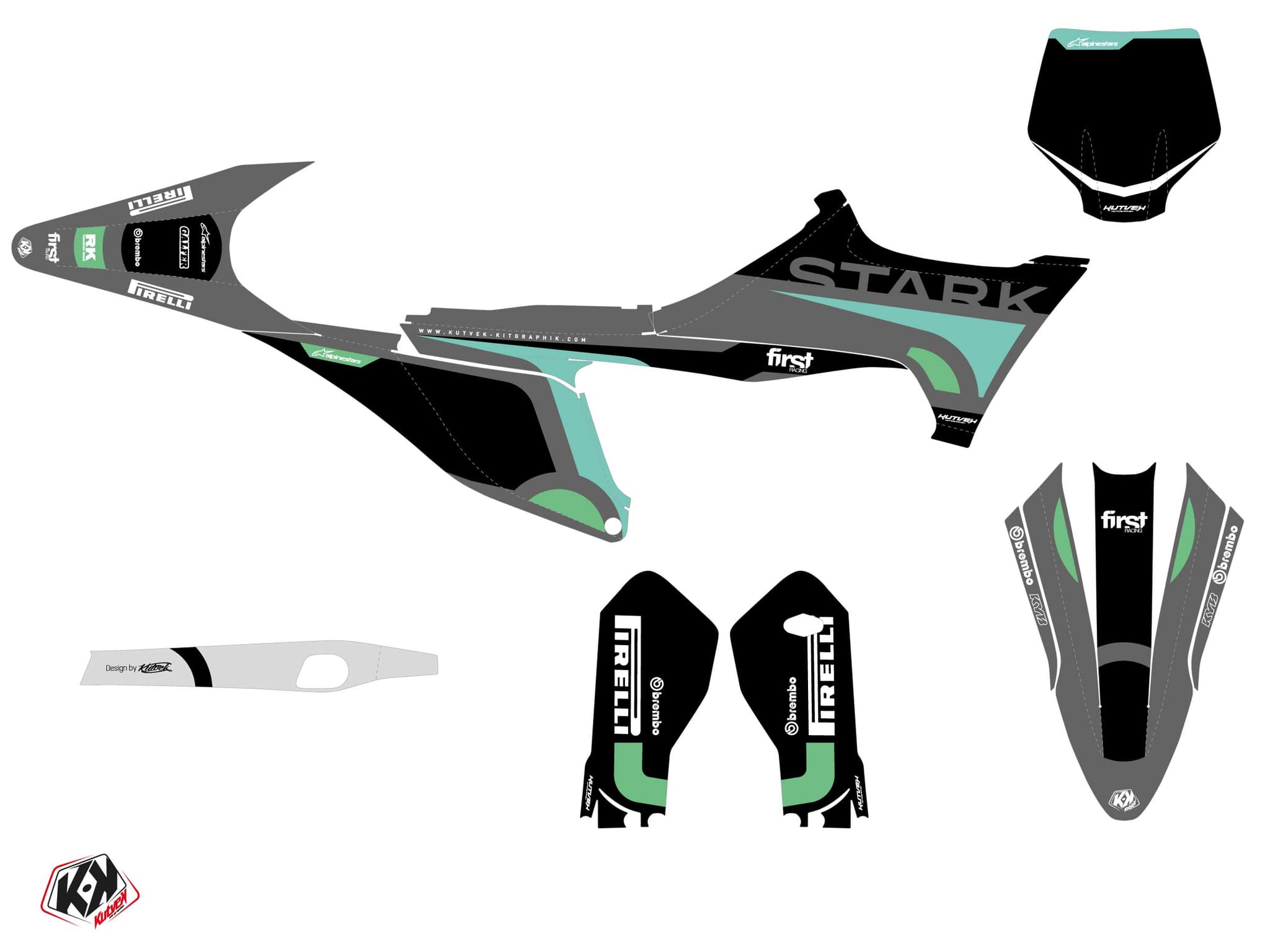 kit graphique motocross stark future varg cirkle gris | Stark Future | Kutvek - View 2