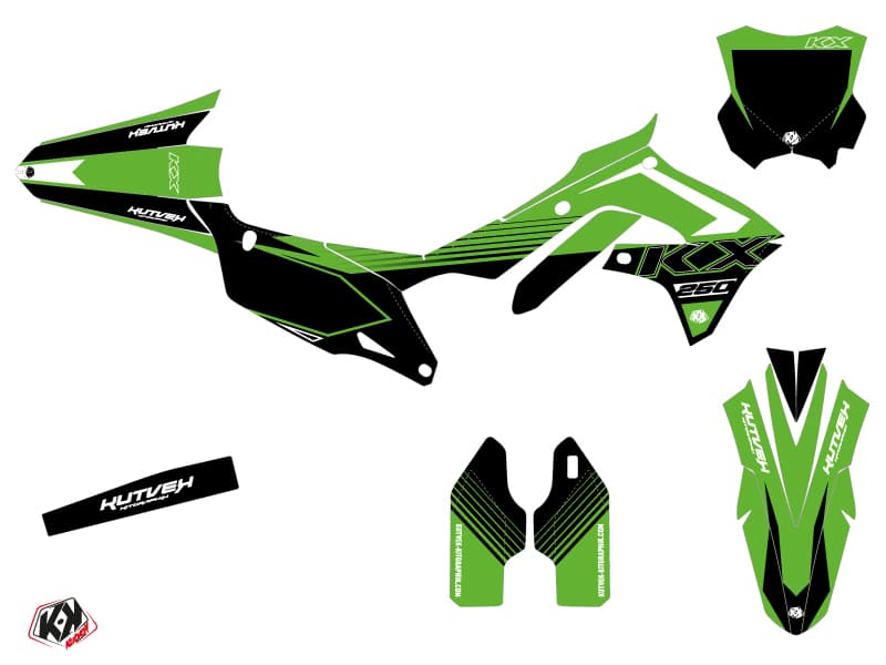 kit graphique motocross kawasaki kx 250 f claw vert | Kawasaki | Kutvek - View 2