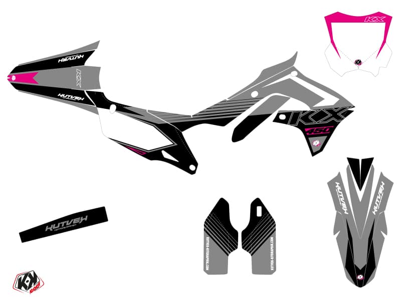 Kawasaki 450 KXF Dirt Bike Claw Graphic Kit Grey | Kawasaki | Kutvek - View 2